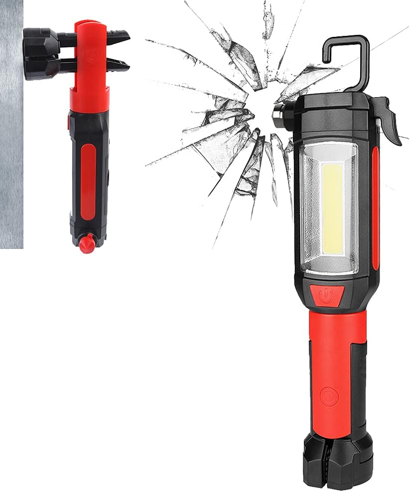 Flashlight w/ Window Breaker & Seat Belt Cutter